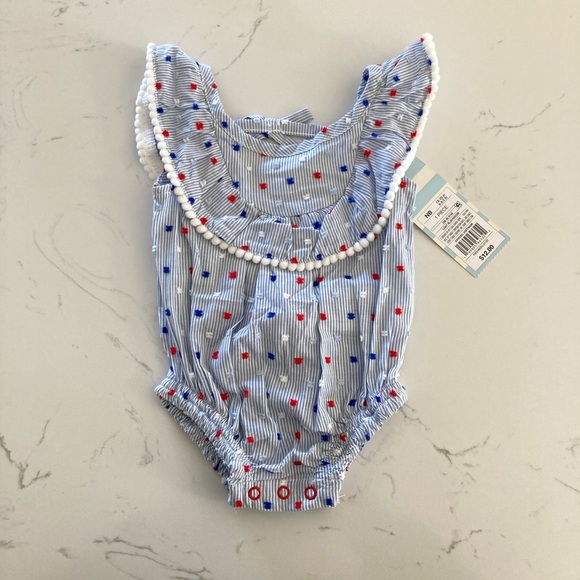 NWT Baby Cat & Jack Polka Dot Onesie - Picture 1 of 5
